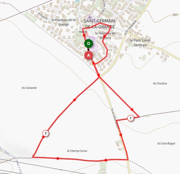 Plan du parcours 2600 m